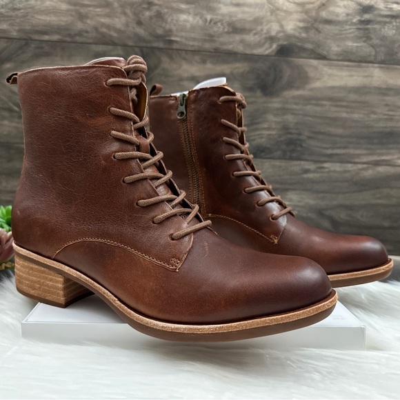 KorkEase Shoes Nib Kork Ease Calista Lace Up Combat Bootie Ankle